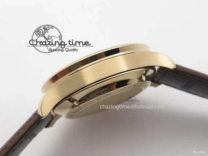 MIROTIME 0115 Portuguese IW371415 ZF 1:1 Best Edition RG Black dial On Brown Leather Strap A Modern 7286